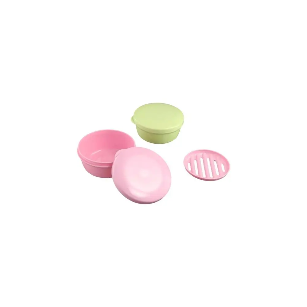 

Laundry Plastic Portable Soap Dish Self Draining Round Travel Soap Container Sponge Holder Storage Case Shower