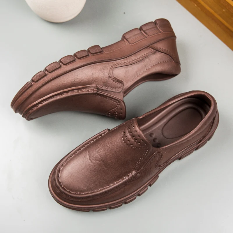 

New Men Leather Casual Shoes Outdoor Comfortable High Quality Fashion Soft Homme Classic Ankle Non-slip Flats Moccasin Trend