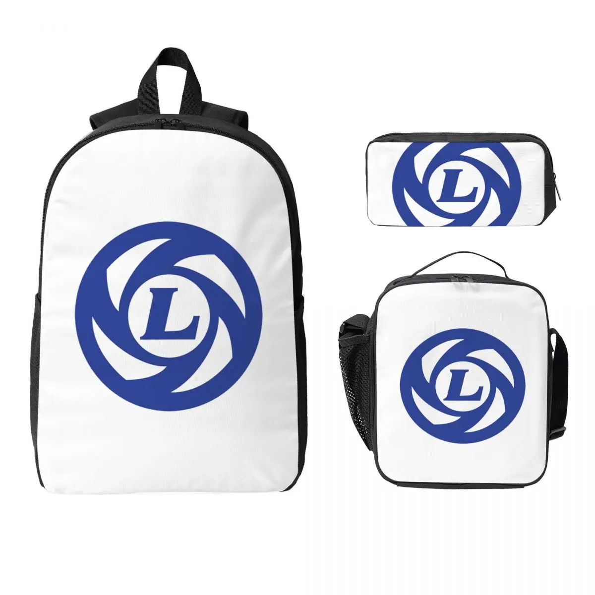 

British Leyland Logo Backpack Student Boys Girls BookBag School Bag Computer Shoulder Bags 3ps Insulated Lunch Bag Pencil Case