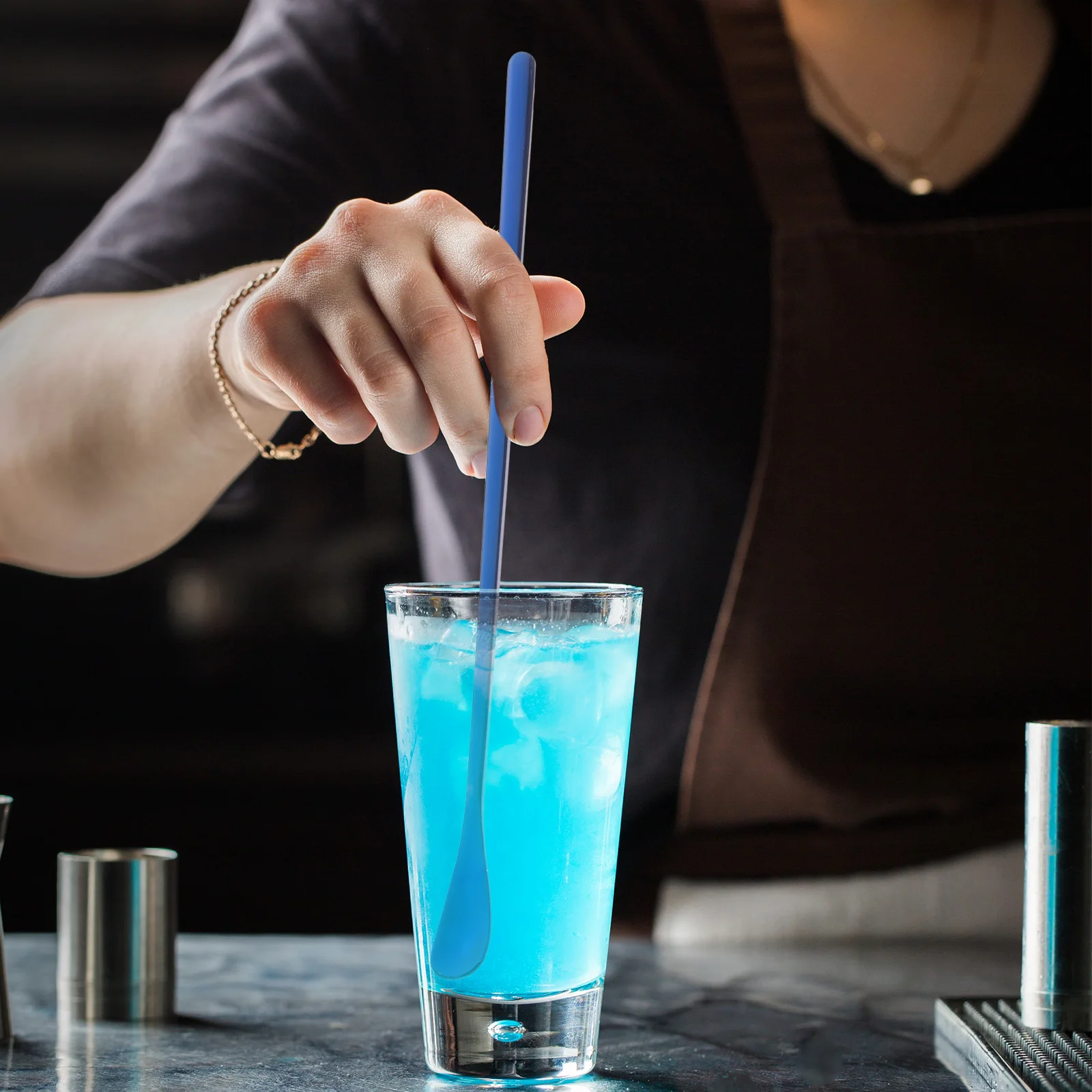 2 Buah Sendok Makan Reptil Gagang Panjang Alat Makan Stainless Steel untuk Kadal Gecko Sendok Pencampur Makanan Basah Perlengkapan Hewan Peliharaan