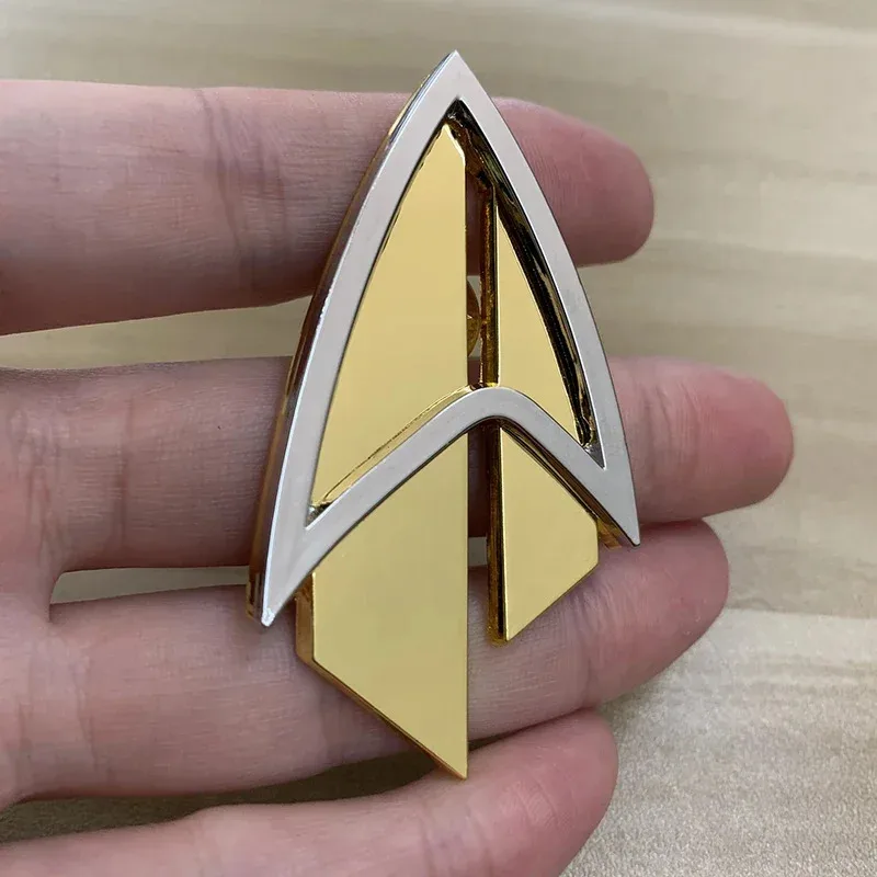 Admiral JL Picard Pin Коммуникатор следующего поколения Золотая булавка Броши Значок Звезда Аксессуары Rek Металлический значок