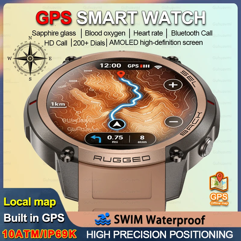 

2026New Smart Watch Men Women GPS Watch Professional Sports Waterproof Smart Watch with offline map GPS tracking SmartWatch GPS