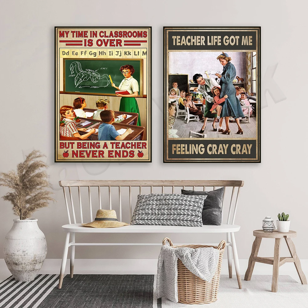 ملصق حياة المعلم، ملصق كن لطيفًا، ملصق كونها أبدًا ينتهي أبدًا، هدية شكرًا لك، ديكور مكتب مستشار المدرسة، #2