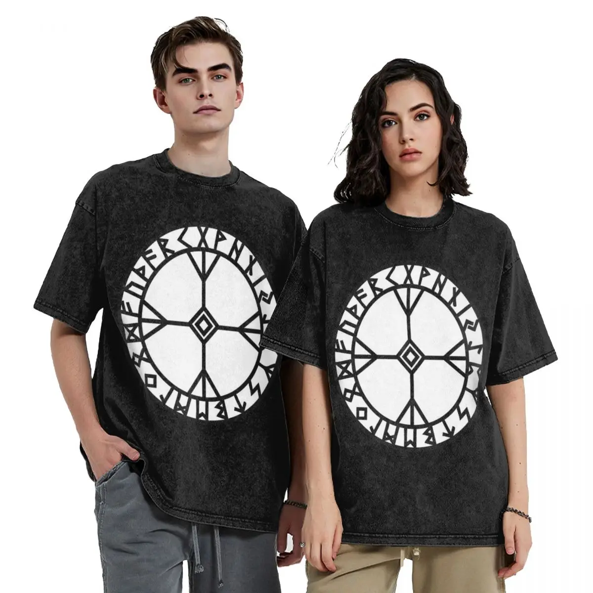 

Руна Algiz - Мудрость и мужество - Амулет Хип-хоп Футболки с короткими рукавами Топы Футболки Уличная футболка Harajuku для мужчин и женщин