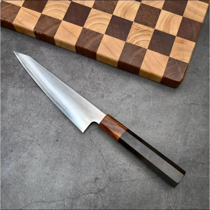 RHON 5inch VG10 Clad Steel Yakitori Knife Japanese Cuisine Boning Meat Slaughtering Kiritsuke Slicing Kitchen Knives Wood Handle