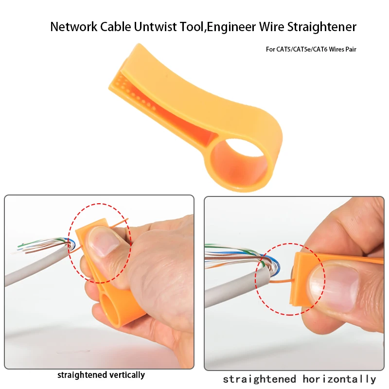 Wire Untwist straightener Tool Kit Network Cable Looser for CAT5/CAT6/CAT7 Tel Wires Pair Separator Tools