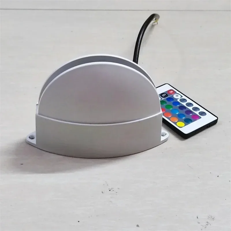 RGB Remote Control LED Sill Lamps 180 Degree Semi Circle Wall Light Aluminum Profile