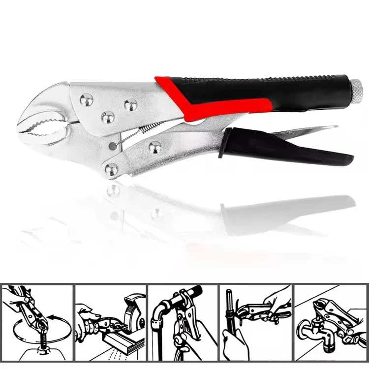 5inch Locking Pliers Lock Pliers Curved Jaw Pliers Straight Long Nose Pliers Multi-function Welding Tools