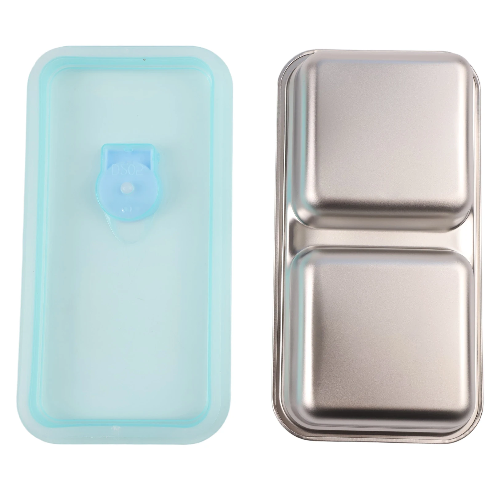 4 Pack Stainless Steel Food Boxes with Double Compartments and Secure Leak Proof Seal for Convenient Snack Storage and Transport