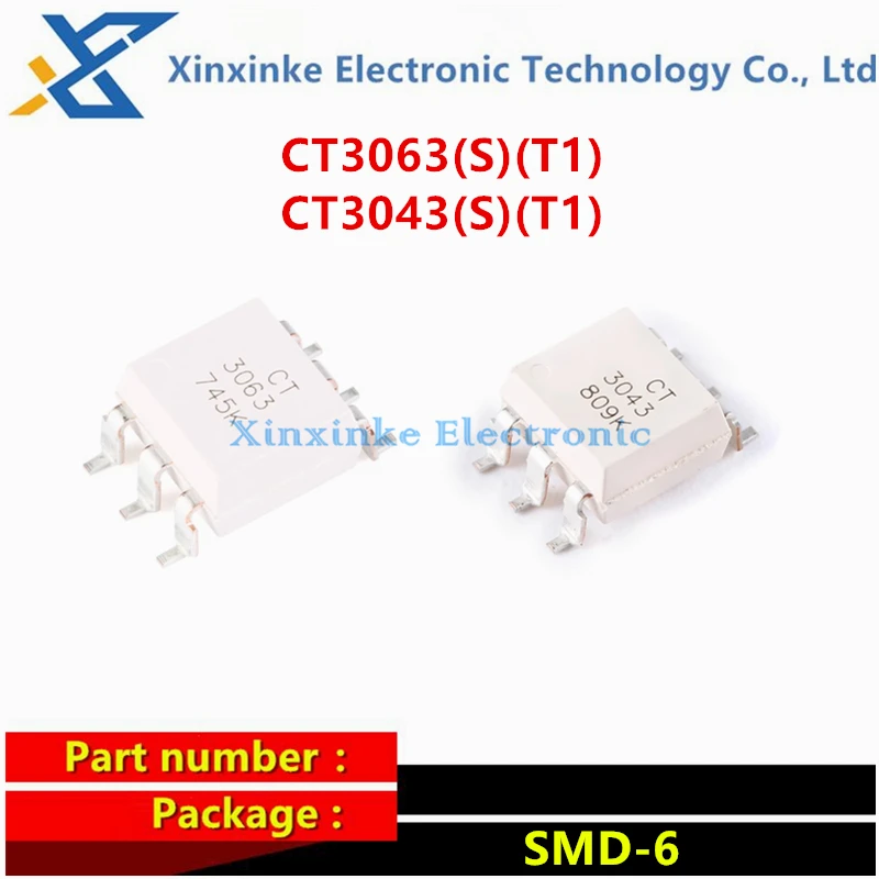 

20PCS CT3043 CT3063 CT3043(S)(T1) SOP-6 CT3063(S)(T1) SMD-6 Electric Coupler Chip Compatible With MOC3063 MOC3043