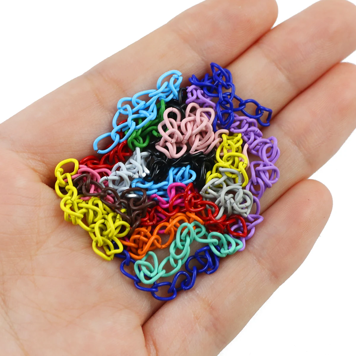 20/40/50/100Pcs Colorful Zinc Alloy Baked Enamel Necklace Bracelet Extension Chain For Jewelry Making DIY Handmade Accessories