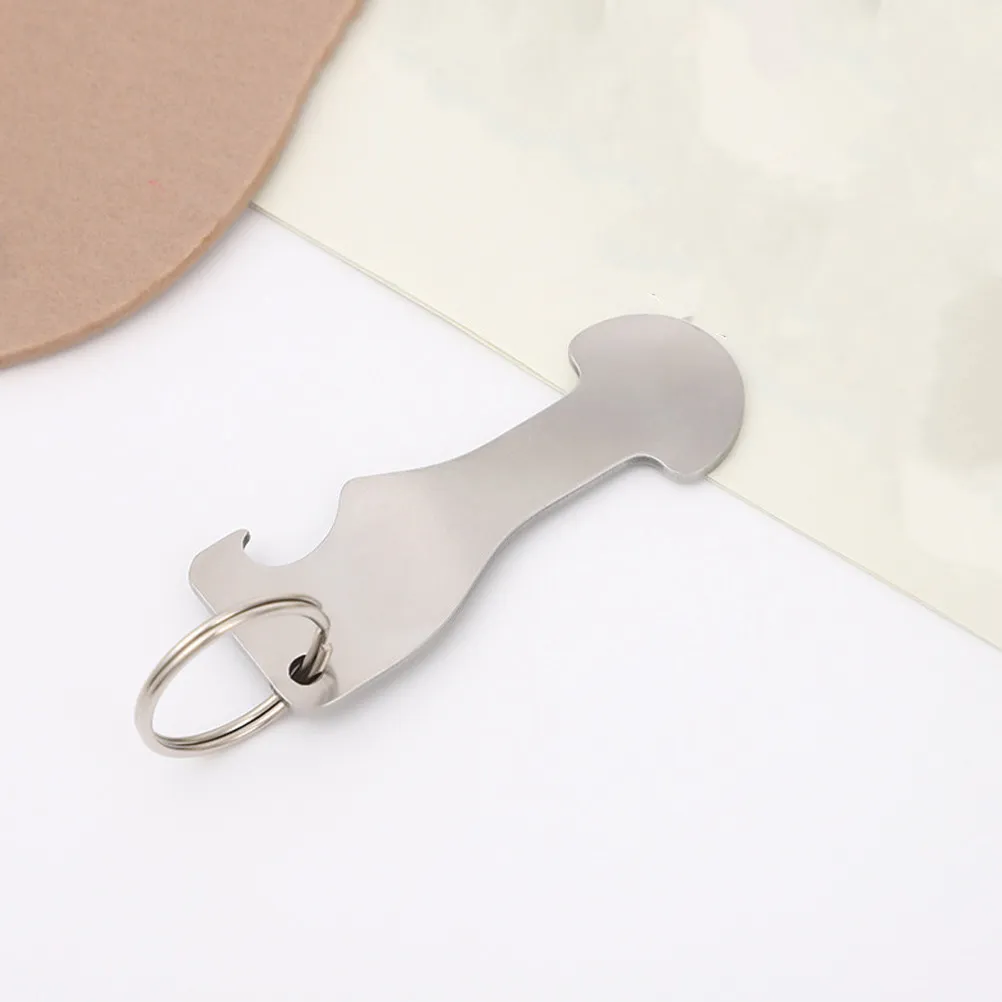 1Set Trolley Token Key Ring Sturdy Metal Keychain Shopping Cart Token Bottle Opener Portable Key Holder Keychain Decoration
