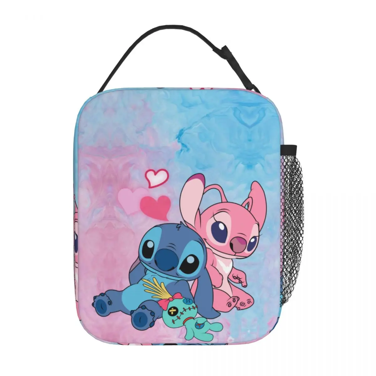 Custom Stitch Angel Lunch Bag Cooler Warm Insulated Lunch Box for Children School Food Portable Tote Bags