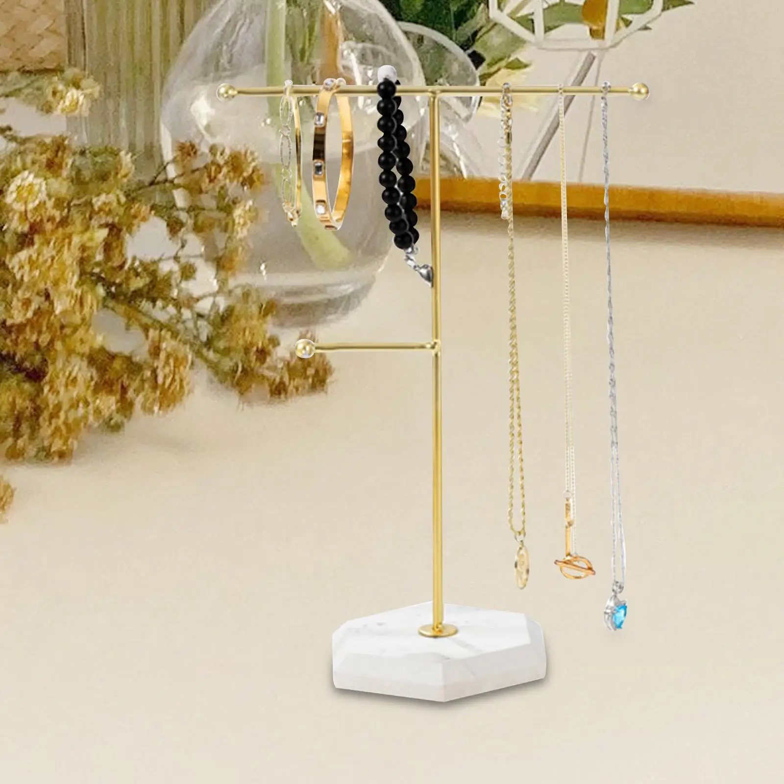 Elegant Gold Jewelry Storage Solution for Rings and Earrings