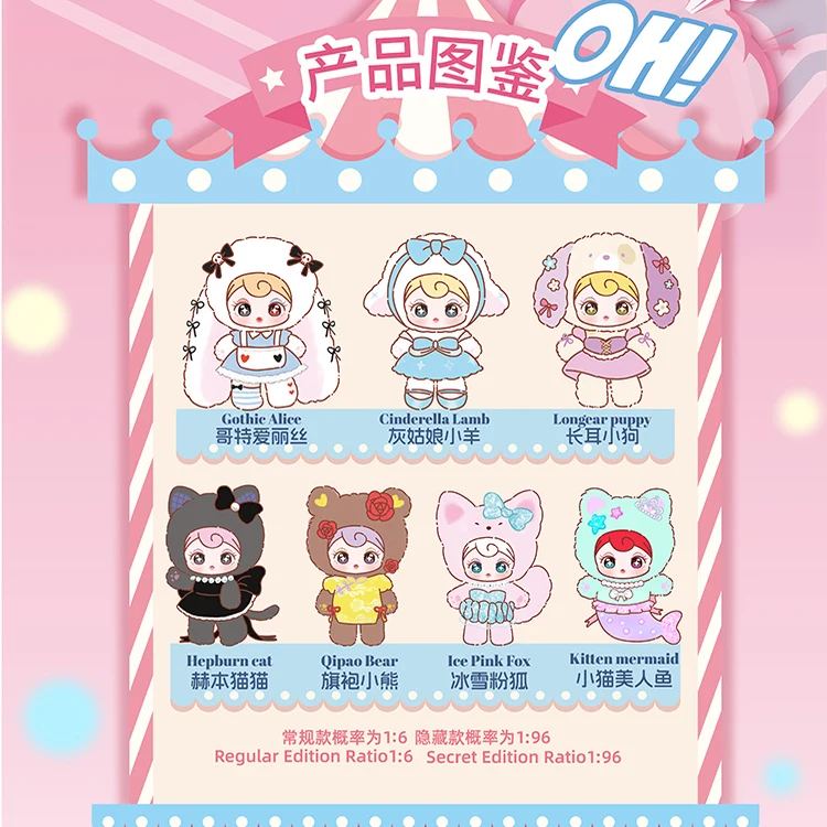 

Genuine Kawaii Sunycoco Rebellious Sweetheart Blind Box Plush Vinyl Doll Backpack Pendant Trend Toy Girl Birthday Christmas Gif