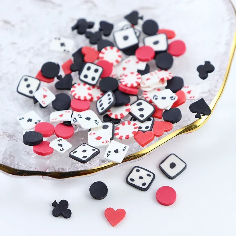 Poker Clay Slices For DIY Epoxy Resin Mold Jewelry Fillings