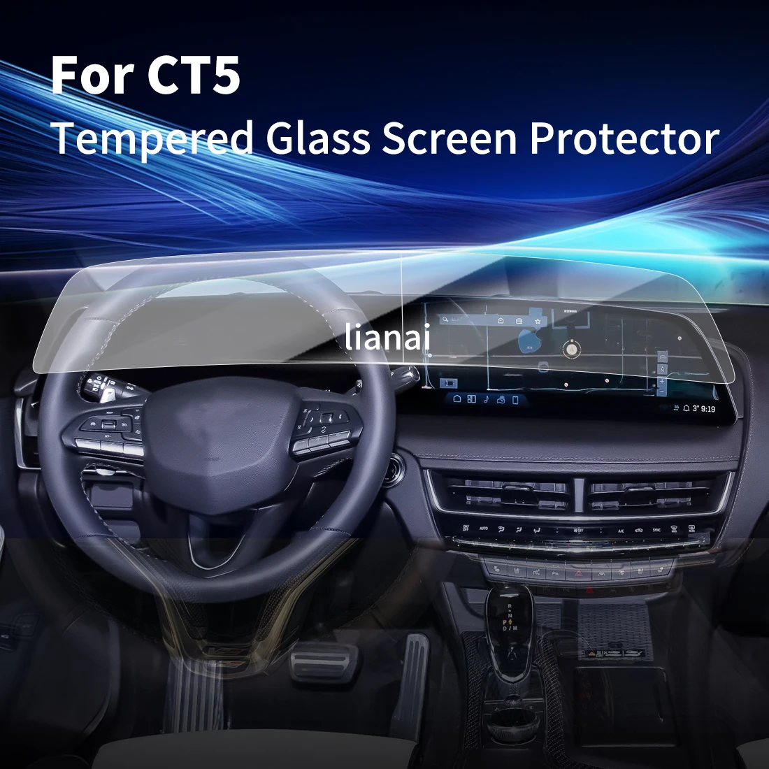 

Carplay Screen Protector Tempered Glass Protective Film Navigator Car Stickers Accessories For 25 Cadillac CT5