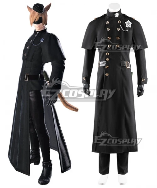 Final Fantasy XIV FF14 Nier Male Miqo'te YoRHa Gear Suit Halloween Party Adult Men Outfit Christmas Cosplay Costume E001