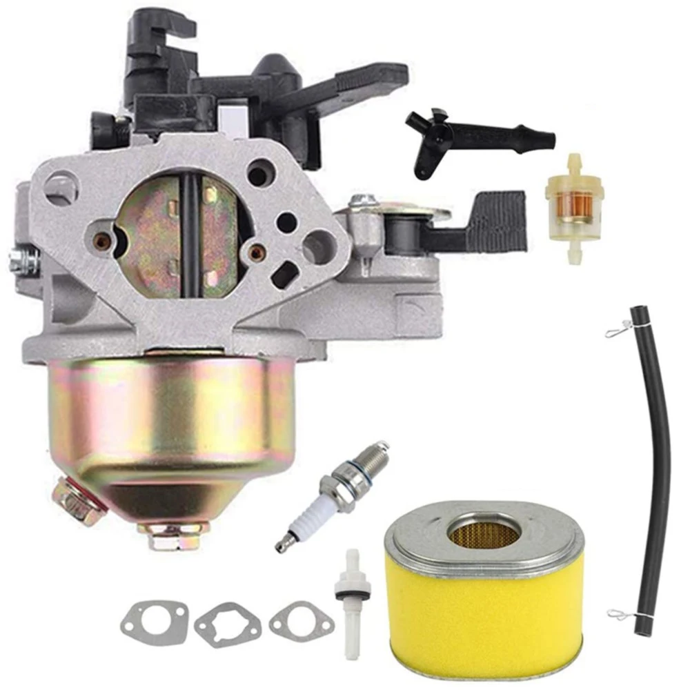 

GX390 Carburetor with Ignition Coil Air Filter Kit Compatible with GX340 GX360 11HP 13HP Replaces# 16100-ZF6-V01