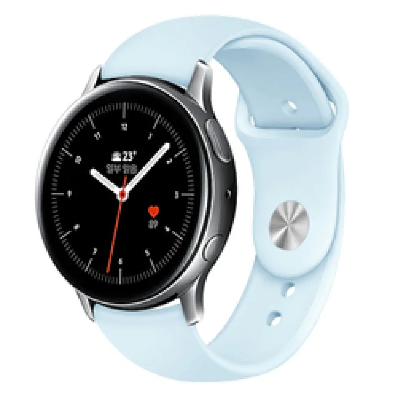 Silicone Wrist Band For Samsung Galaxy Watch Active 2 44mm Accessory Colorful Rubber Strap Smart Mens 20mm