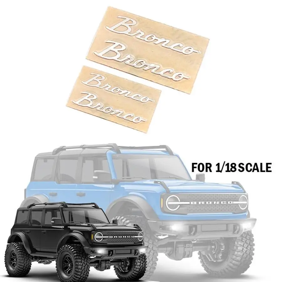 

TRX4-M Metal Side Sticker Three-dimensional Logo Accessories for 1/18 RC Crawler Car Trax/as TRX4M Bronco Upgrade Parts