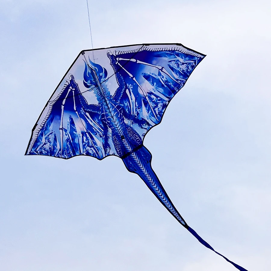 طائرة ورقية على شكل ديناصور من الجليد والثلج بطول 1.5 متر، هدية وسيم، طائرة ورقية دلتا كرتونية سهلة الطيران مناسبة للمبتدئين من سن 6 سنوات