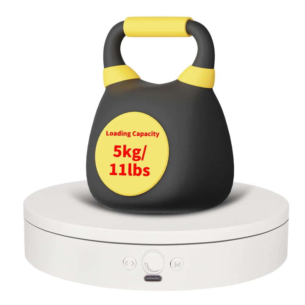 MT150MGEL 360 Degree Rotating Turntable, Rechargeable Multi-Mode Rotation, Knob Speed Swing Rotating Electric Display Stand.