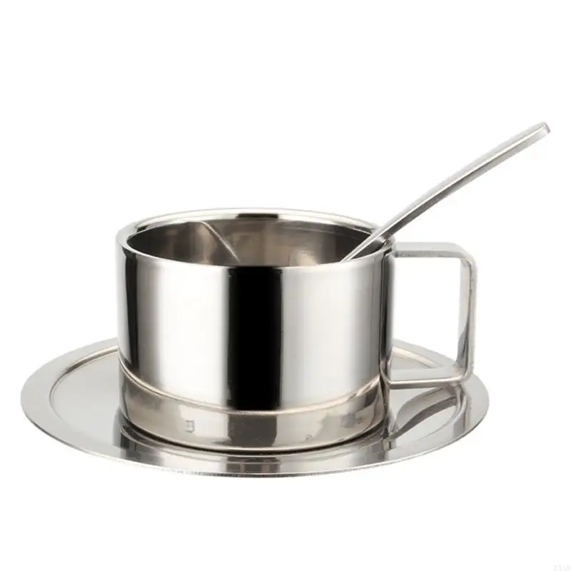 KX4B Espresso Coffee Cups Материал из нержавеющей стали двойные стенки изолированные кофейные кружки