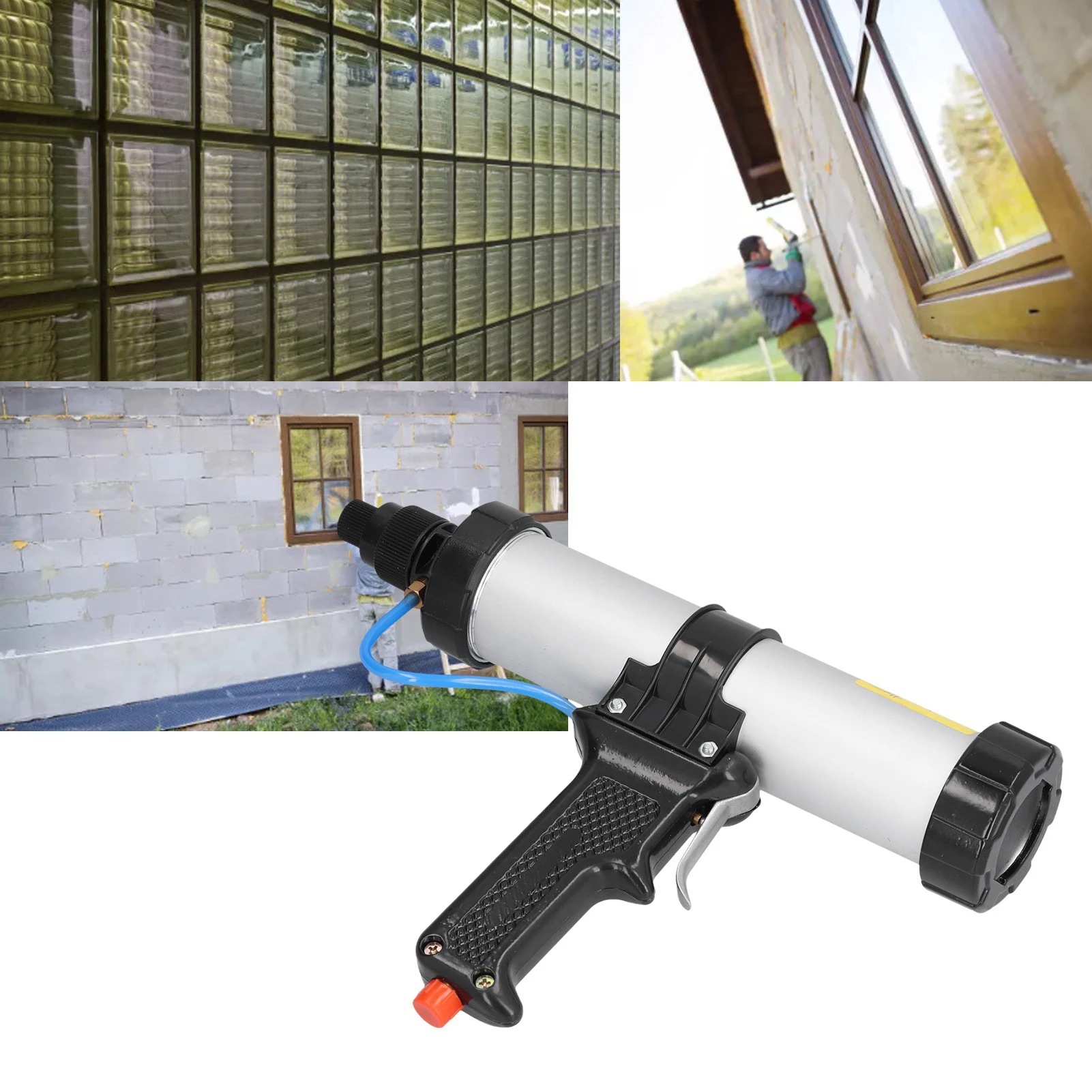 بندقية السد الهوائية بندقية السد المهنية الهوائية الغراء البنادق مع منظم ضغط الهواء سبائك الألومنيوم بندقية السد