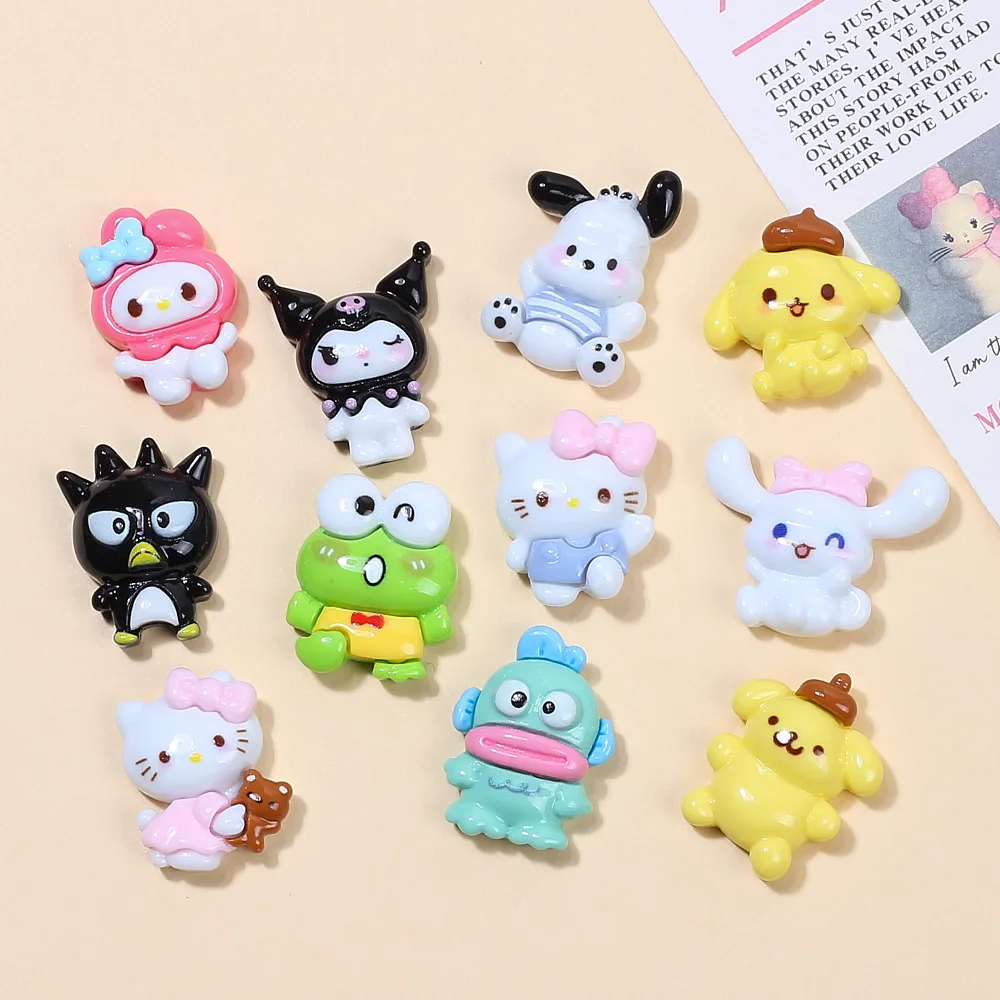 22/110 Uds. Accesorios de gel de crema de viñetas de animales bonitos hechos a mano DIY accesorios de clip para el cabello caseros materiales de accesorios de resina