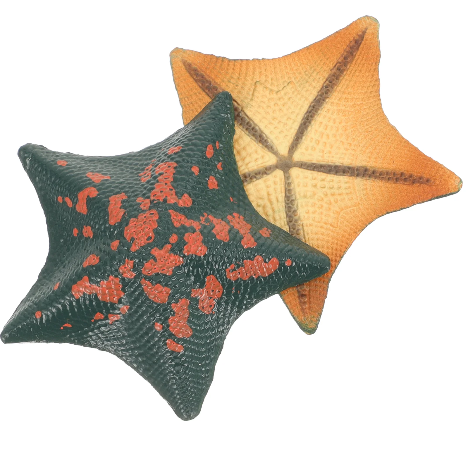 2 Pcs Simulation Starfish Sea Creature Model Kids Toy Household Decorative Sea-star Pvc Plastic Supplies