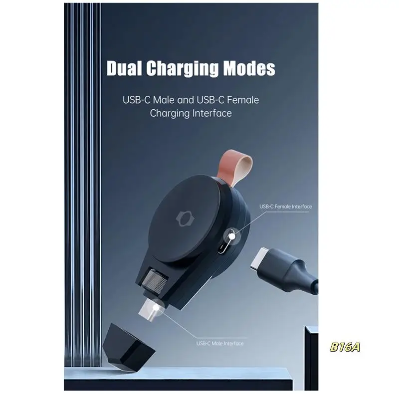 

Магнитное зарядное устройство с двойным портом C для Galaxy Watch 6/5/Pro/4/3/Active 2, USB-док-станция для зарядного устройства для часов 6/4 Classic