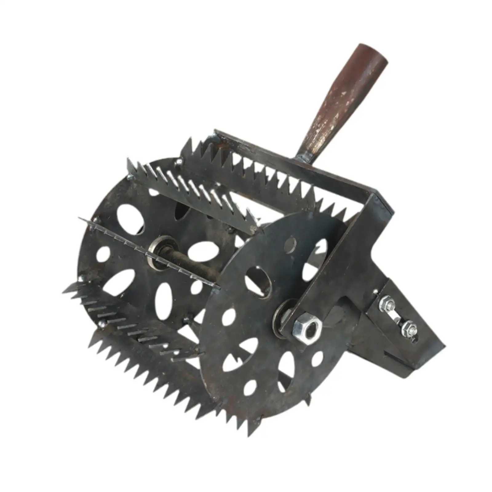 Manual Rolling Weeds Removal Tool Heavy Duty Steel Weeder Easy Assembly Garden Grass Extractor for Outdoor Gardening