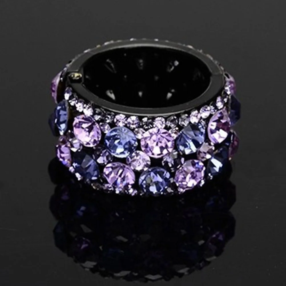 

1pc Fashion Crystal Hair Clip Ponytail Holder Barrette For Women Girls Styling Tool Party Daily Use Hair Accessory