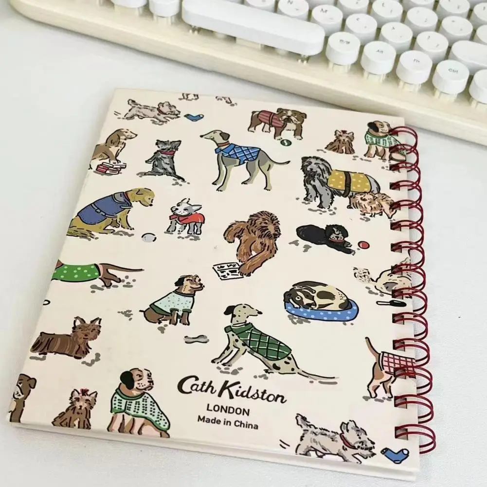 Caderno de desenhos animados de folhas soltas, Planejador Premium A5, Páginas grossas, Bonito, Design Puppy, Escrita suave, Notebooks