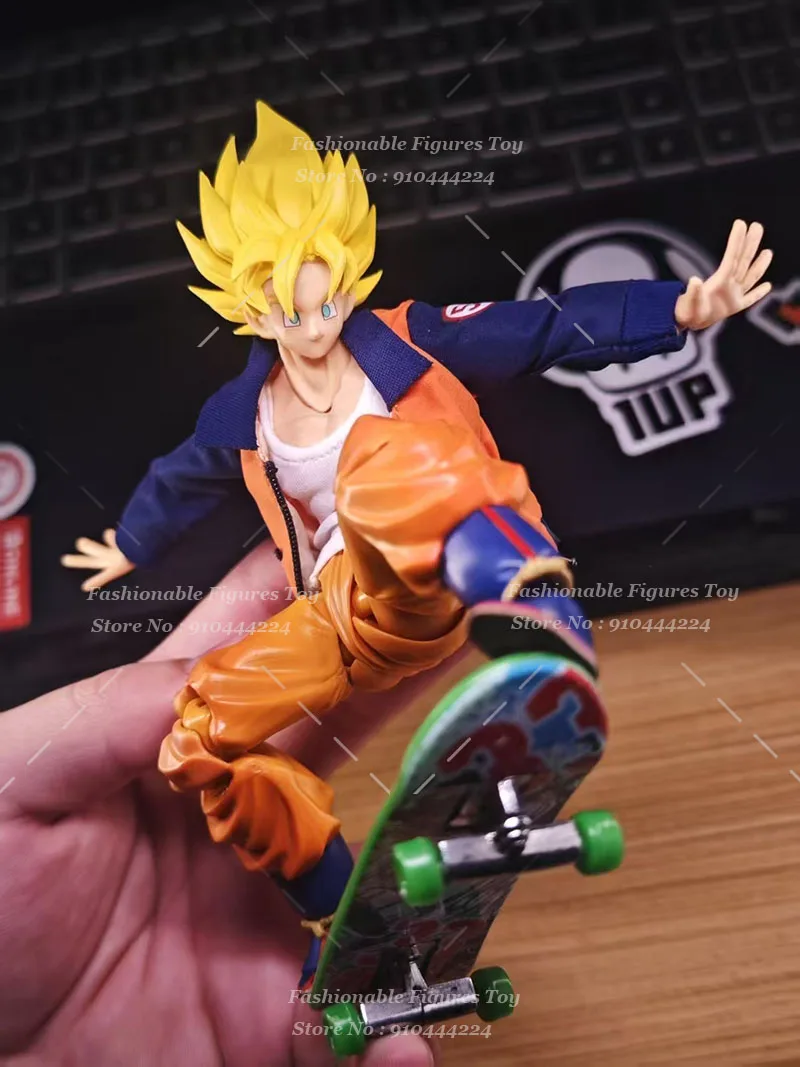 

SHF 1/12 Men Soldier Goku Jacket Dragon Ball Super Saiyan Anime Sport Outerwear Vest Tops Costume Fit 6Inch Action Figure Body ﻿
