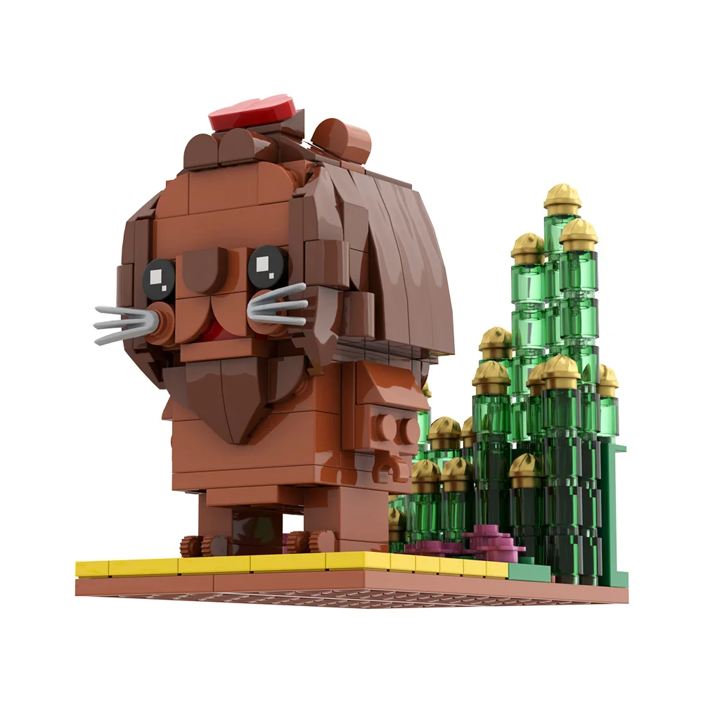 Moc cowardlyeds leão brickheadzs blocos de construção modelo engraçado filme orothy gale estanho homem tijolos espantalho brinquedo para crianças presente