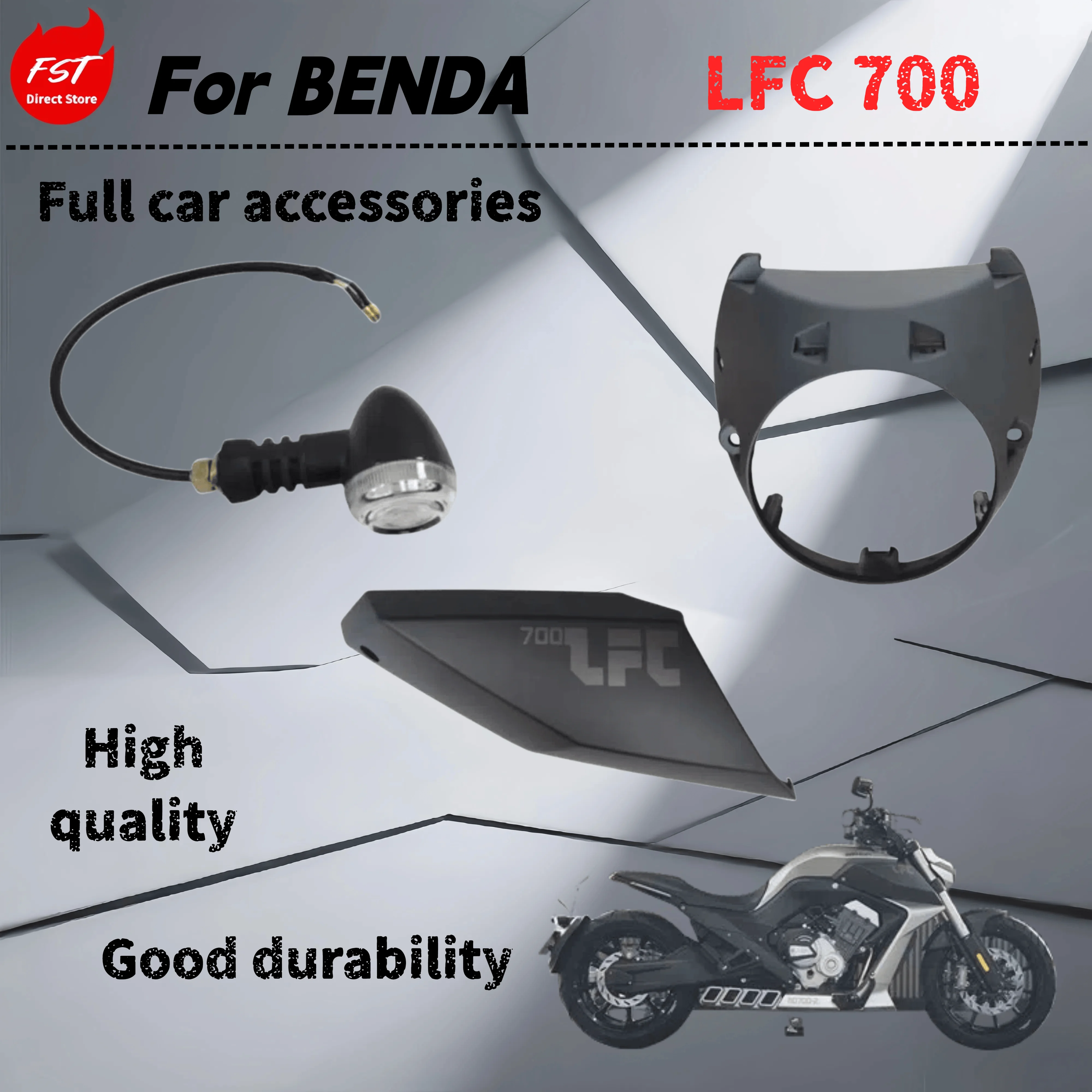 

For Benda LFC 700 deflector complete vehicle accessories: fuel tank guard, frame plate, turn signal, peg, lever handle