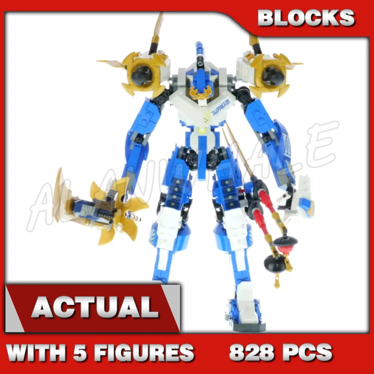 

794pcs Shinobi Jay's Titan Mech giant Robot dragon blade Bone Hunter Knight Wagon 82208 Building Block Toy Compatible With Model