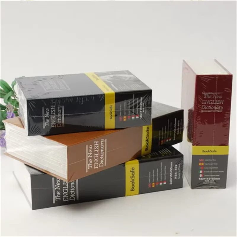 Hidden Size S Key Steel Strongbox Security Lock English Dictionary Book Safe Box For Home Office Travel Phone Money Safes Box