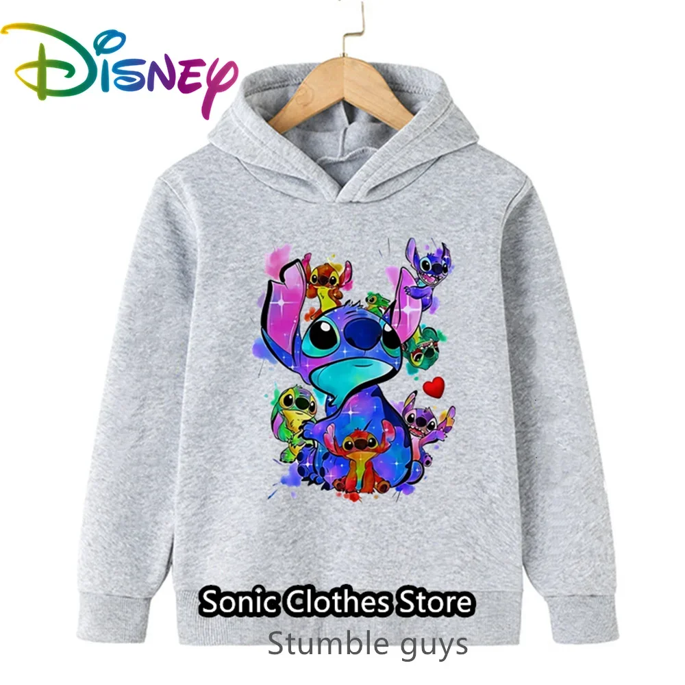 

Girls Stitch Disney Hoodie Fall Kids Fashion Casual Activewear Soft Cotton Fabric
