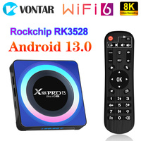 X88 Pro 13 TV Box Android13.0 Rockchip RK3528 Quad-Core 64bit Cortex-A53 Support 8K Video Decoding Wifi6 BT5.0 Set Top Box