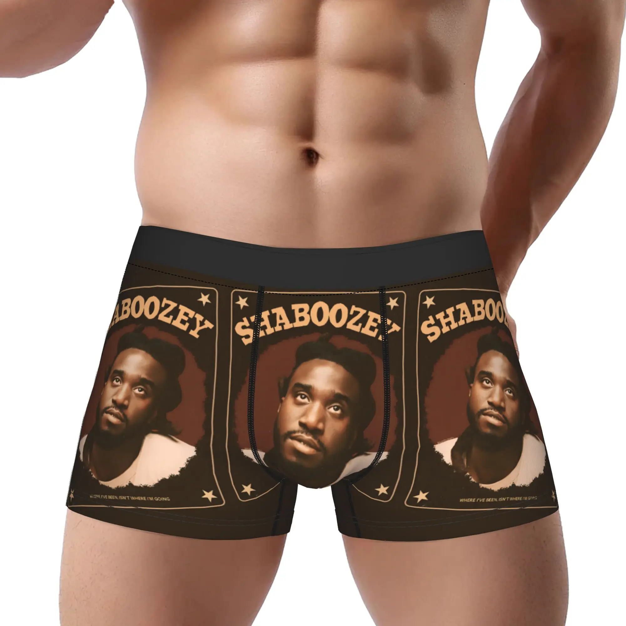 1piece Vintage Star Border Oval S-SHABOOZEY Underpants Homme Panties Male Underwear Comfortable Shorts