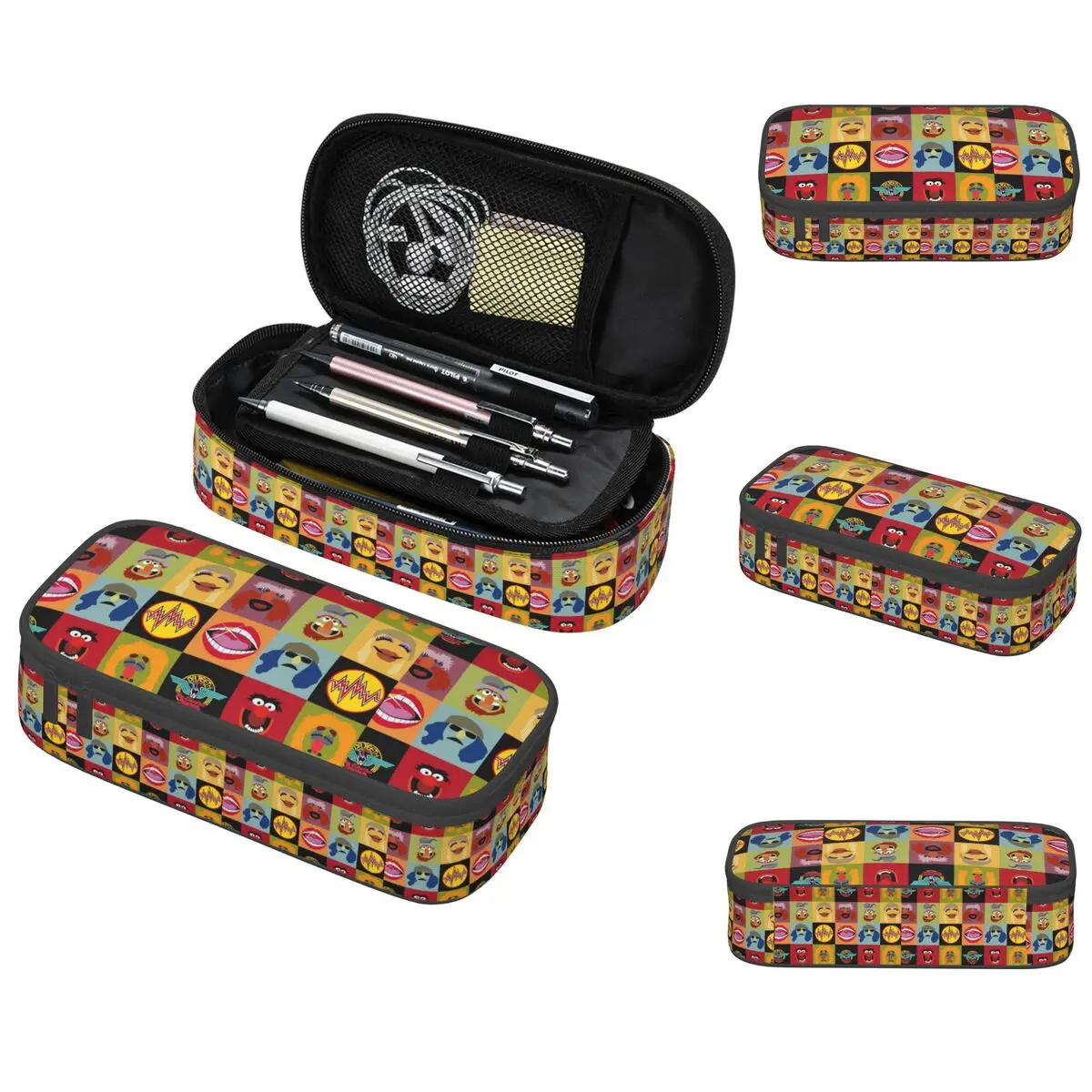 Muppets Sesame Street Bert مقلمة لهدايا الطلاب صندوق القلم حقيبة أقلام رصاص لوازم مكتبية حقيبة حامل قلم