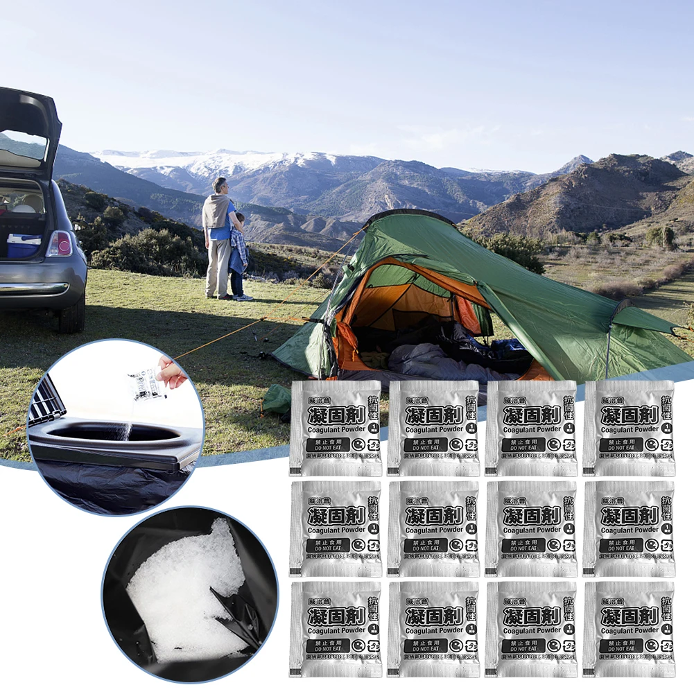 Camping Toilet Powder Liquid Waste Gelling Deodorizing Powder Eco Absorbent Gel for Camping Toilet for Portable Toilet