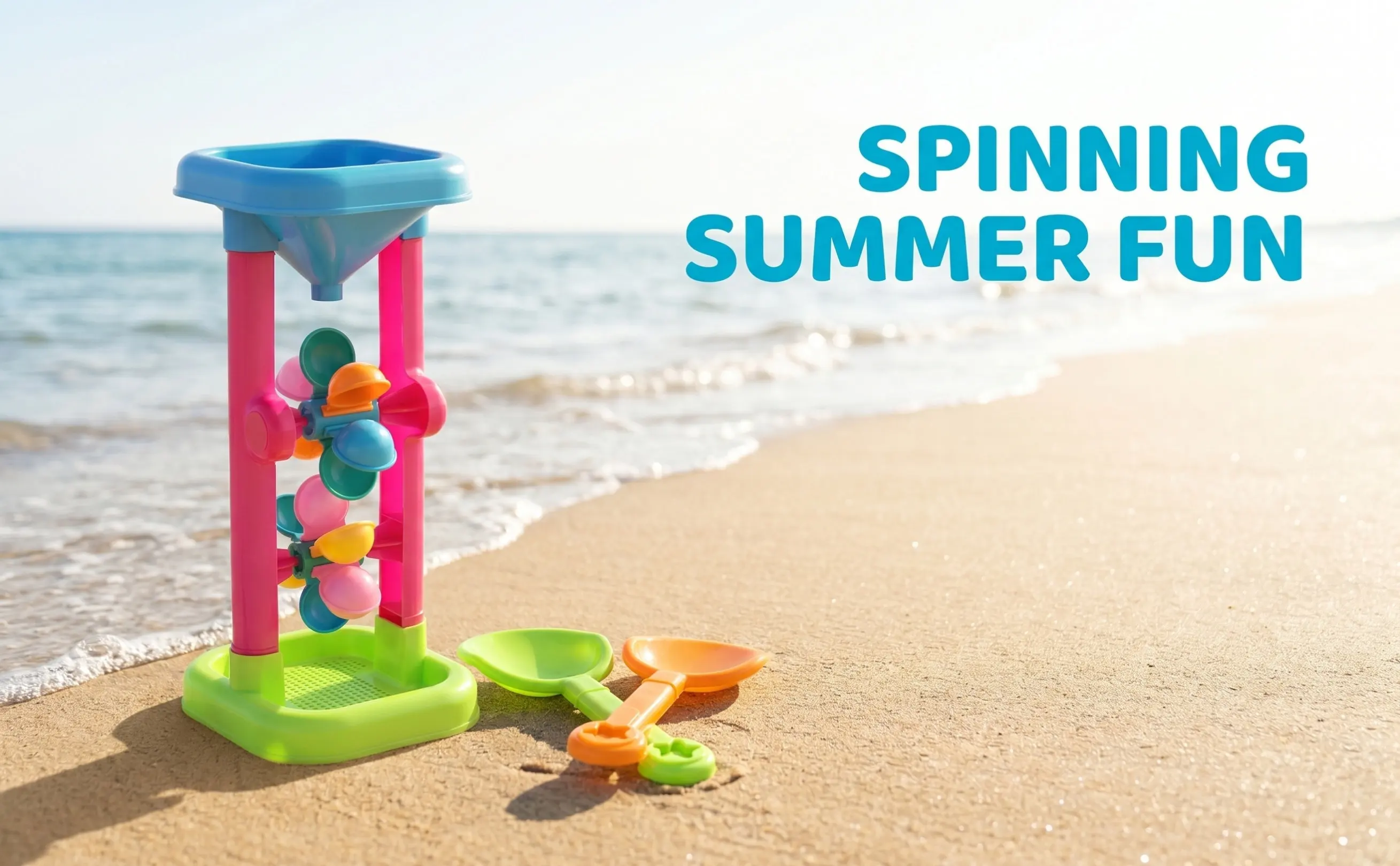 1Set Kids Outdoor Beach Sand Hourglass Wheel Water Wheel Playset Children Sand Kids Beach Toy Seaside Funnel Fun