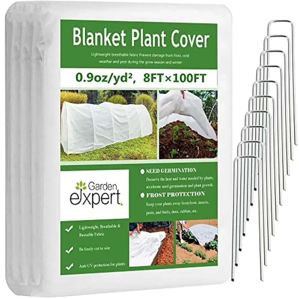 

Plant Covers Freeze Protection 0.9oz Fabric Frost Cloth Blanket Vegetables Seeds Growth Sunshade Protection Garden Hoops