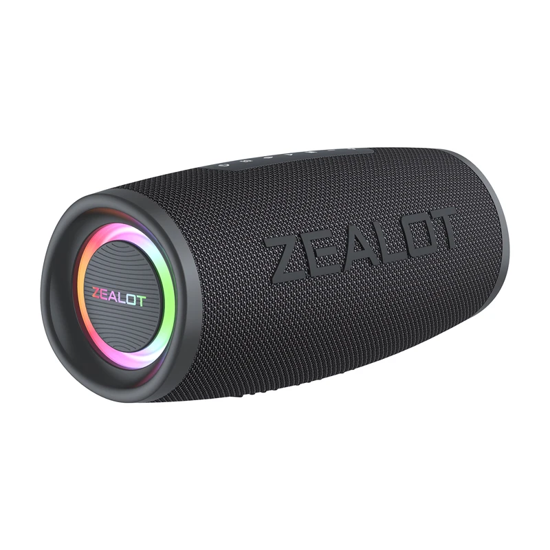 ZEALOT-S56 Bluetooth-Lautsprecher, 40 W Ausgangsleistung, Bluetooth-Lautsprecher mit hervorragender Bassleistung, IPX6 wasserdichter Camping-Lautsprecher 3