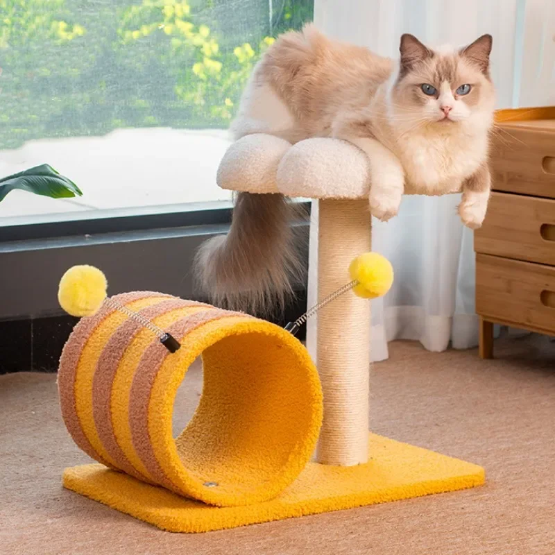 

Cat Climbing Frame Cat Tree House Plush Scratcher for Cats Jumping Cats Scratching Post Pet Furniture Kitten Toys Pet Supplies