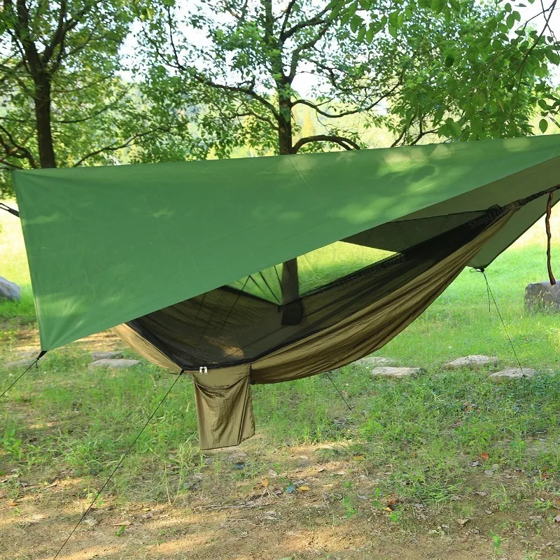 Automatic Quick Opening Mosquito Net, Hammock, Canopy Set, Aerial Tent, Camping, Outdoor Leisure